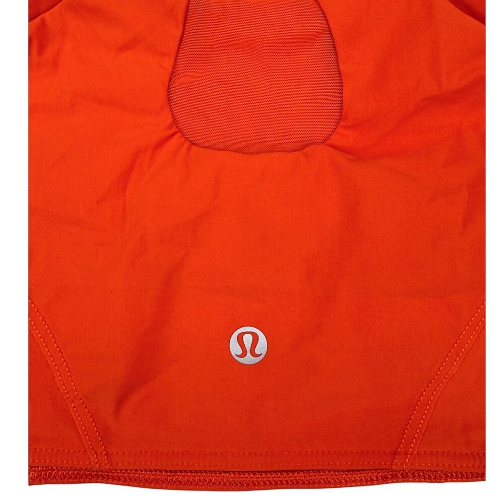 LULULEMON Mesh-Back Train Bra Medium Support A/B Cup Size 6 Solar Orange - Picture 5 of 6